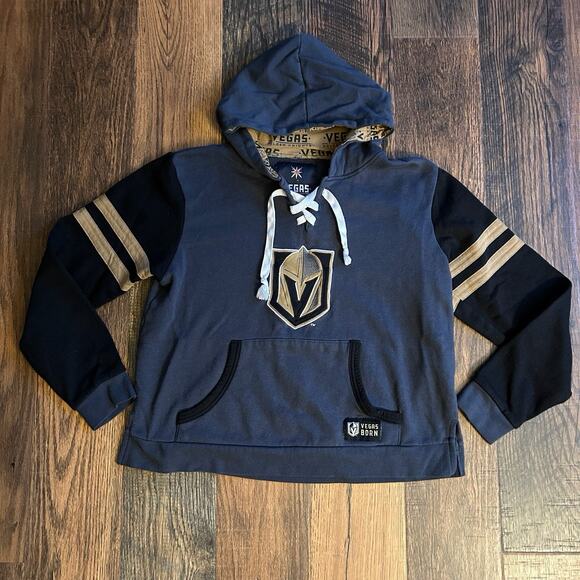 Vegas Golden Knights Lace-Up Hoodie Women’s Size Large NHL Hockey Sweatshirt - Picture 1 of 7